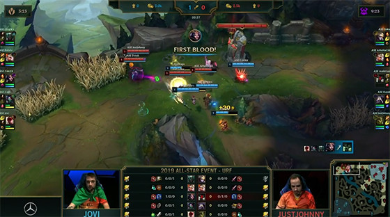 全明星无限火力赛doinb卡萨丁斩获四杀率领红队击败蓝队