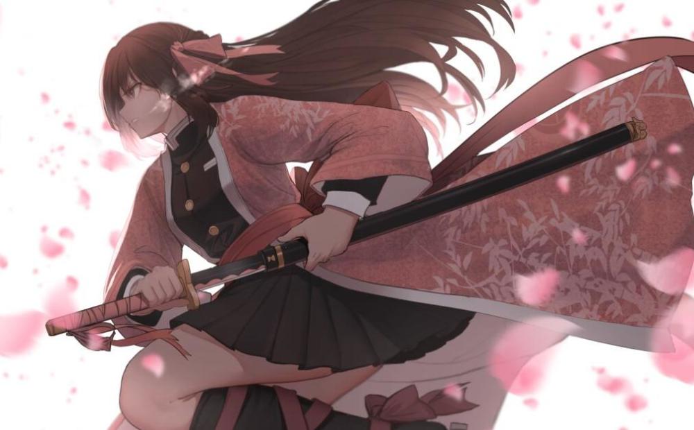 鬼灭之刃:水中的祢豆子,光是侧脸和背影,就美得让人窒息