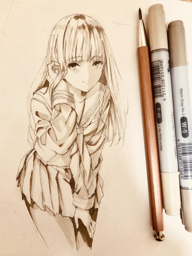美少女怎么画 画师分享速成技巧 学会以后想画一个给自己用 腾讯新闻