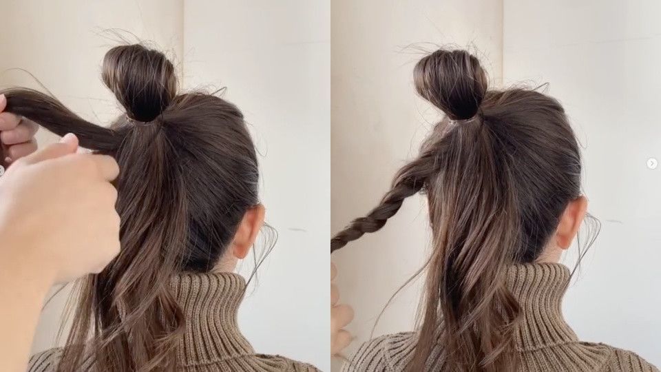 这样扎丸子头,超级显脸小