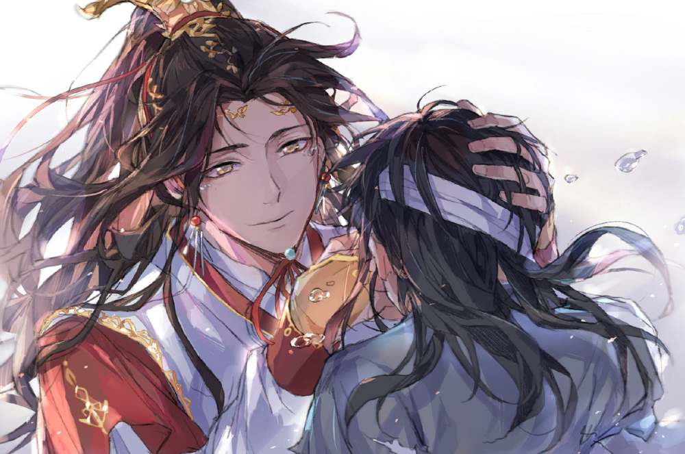 《天官赐福》漫画,谢怜请小花吃馒头,这个馒头要划画重点!