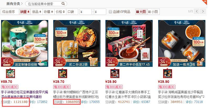 李子柒天猫旗舰店截图有业内人士表示,靠着电商 视频播放收益,李子柒