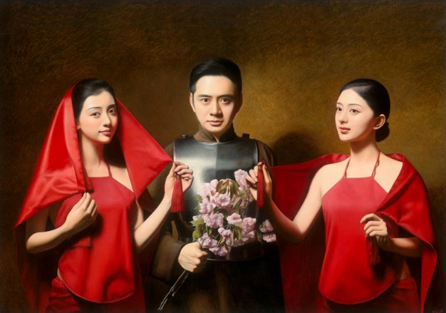 他画个穿肚兜的新娘卖138万有人觉得很美专家越看越诡异