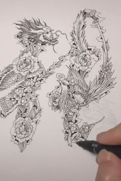 "张姓"的小伙伴看过来了,美术生把字写出了"花",网友:5块包邮就买