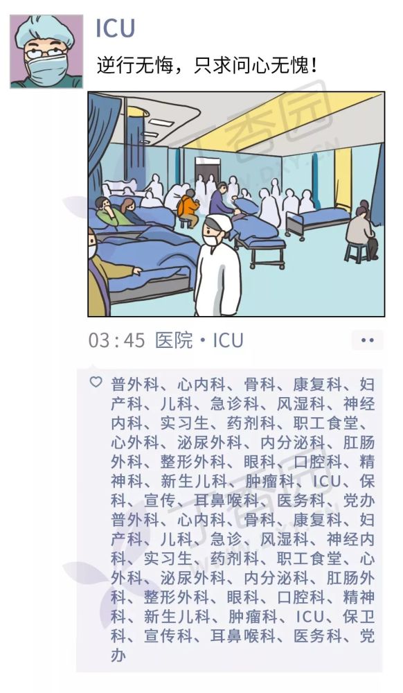 医院各科室朋友圈图鉴