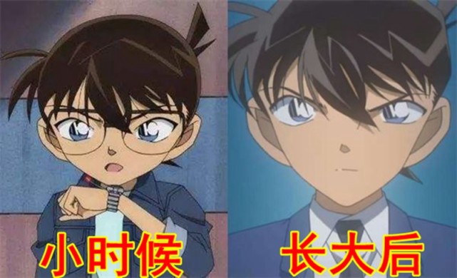 经典动漫角色长大前vs长大后,柯南帅气依旧,小丸子完美逆袭!
