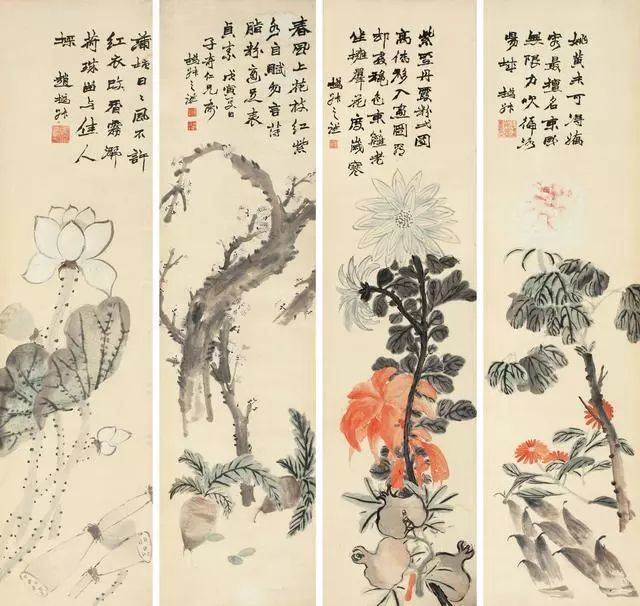 赏心悦目赵之谦花鸟