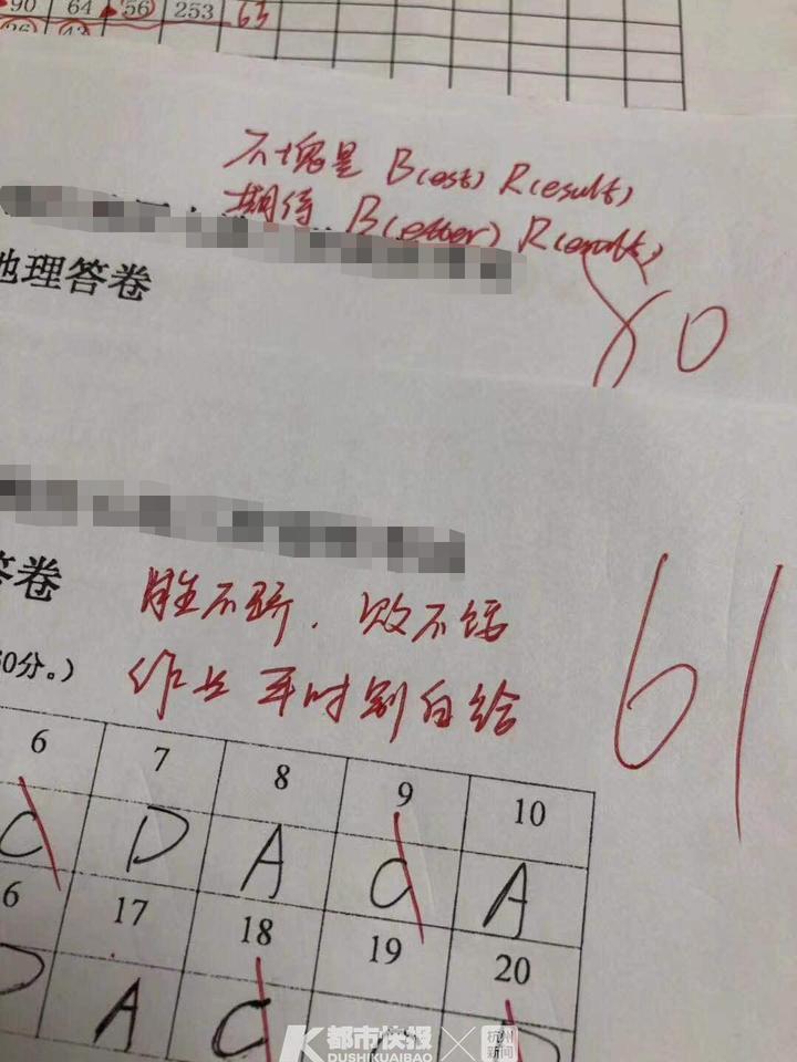 灵魂画手!杭高一位老师批卷画出"表情包",学生超期待
