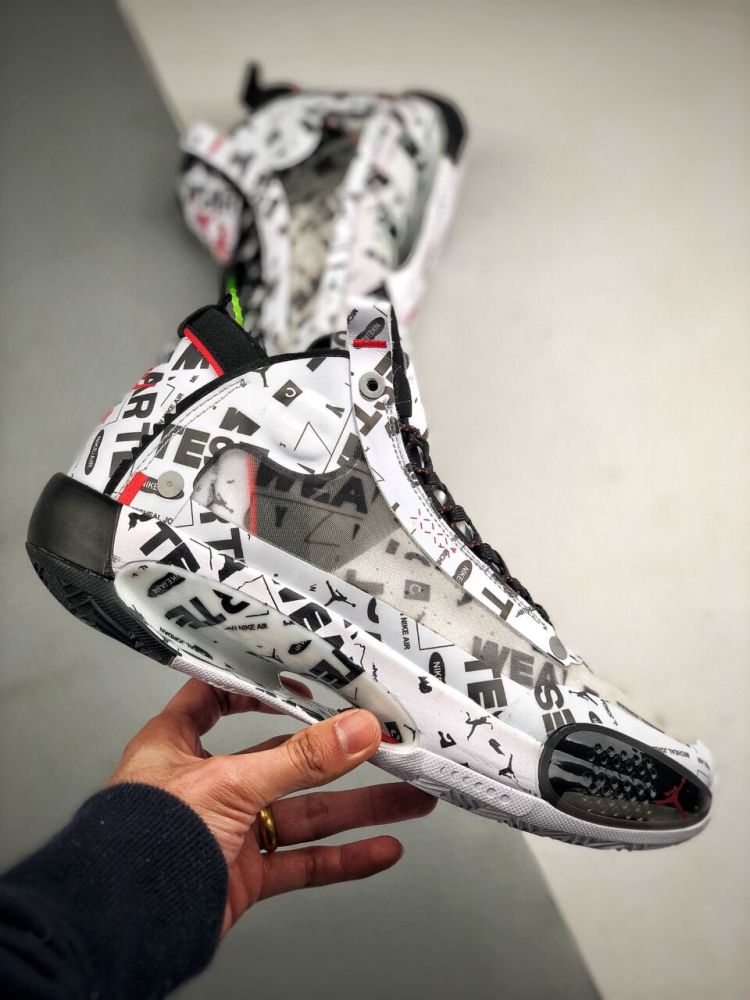 个性爆棚的涂鸦装扮!air jordan 34代新配色开箱测评
