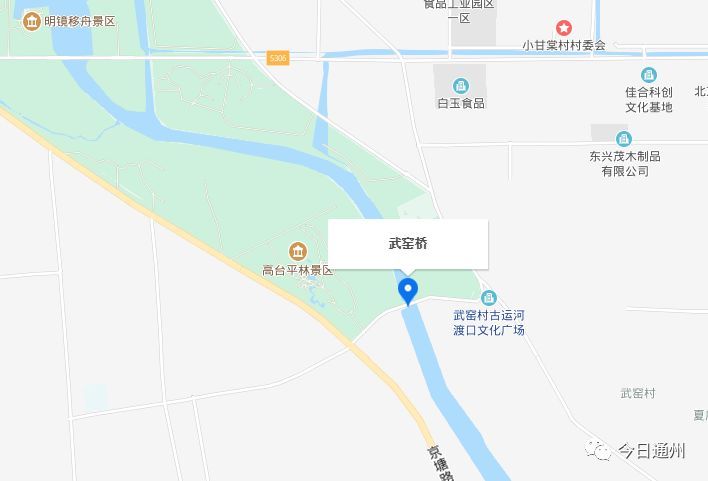 00 米 建築高度(m) 0 現狀武窯橋位於鄉道上,跨越通州潞城