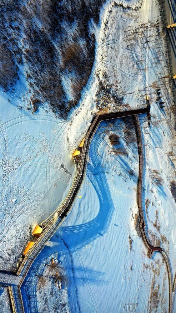 480米高空飞阅雪后冰城 幻乐之城#这是哈尔滨