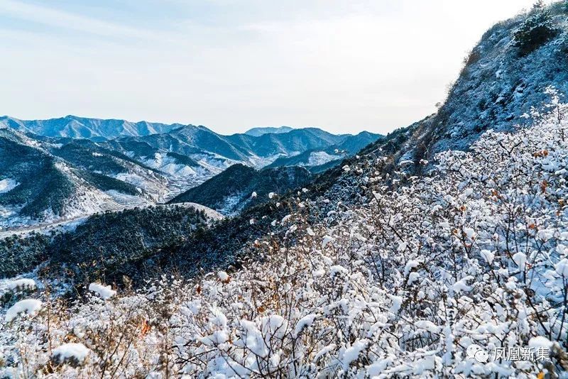 唐山迁西凤凰山,一场雪 一座山 一片景 一份情