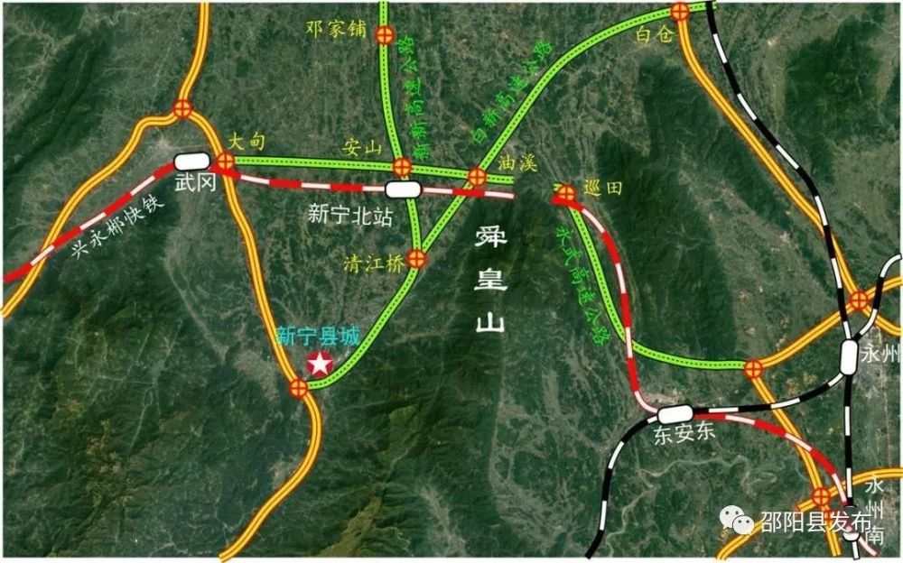 武冈到白仓高速线路图图片