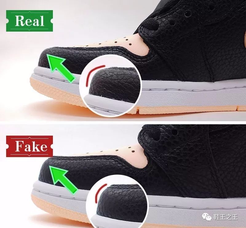 aj1黑粉脚趾高危?看下复刻款真假对比到底有多真?
