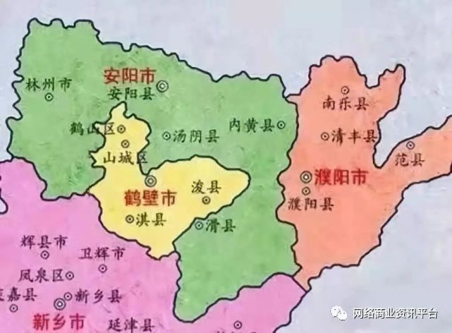 上有安阳,下有新乡,地理位置优越,环境宜人,四季分明;鹤壁由三区两县