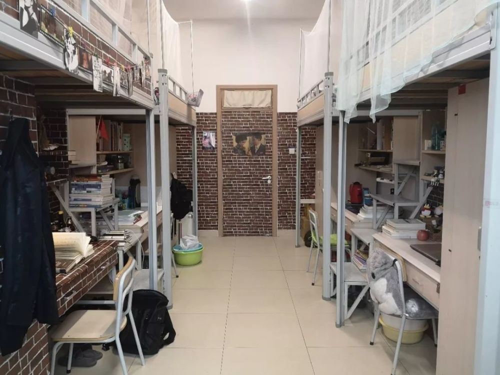 24同济大学本科生宿舍以四人间为主,床位结构为上床下桌或上下铺,视不