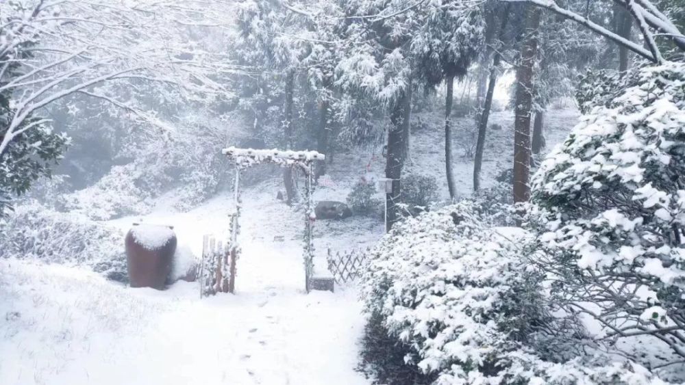 刚刚梅岭下雪了一大波美图来了