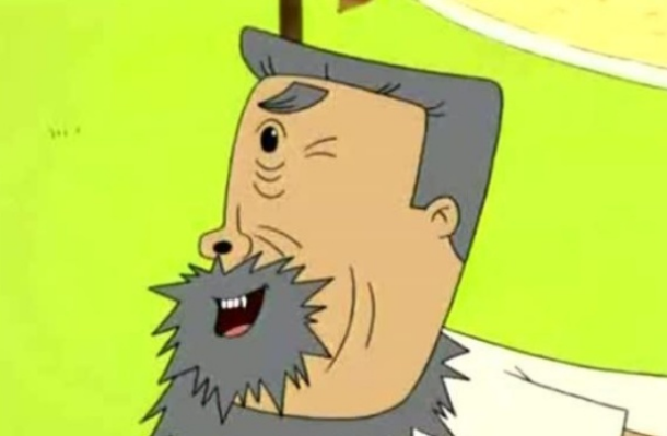 首先就是《大耳朵图图》中的牛爷爷了,心地善良的牛爷爷因为长相一直