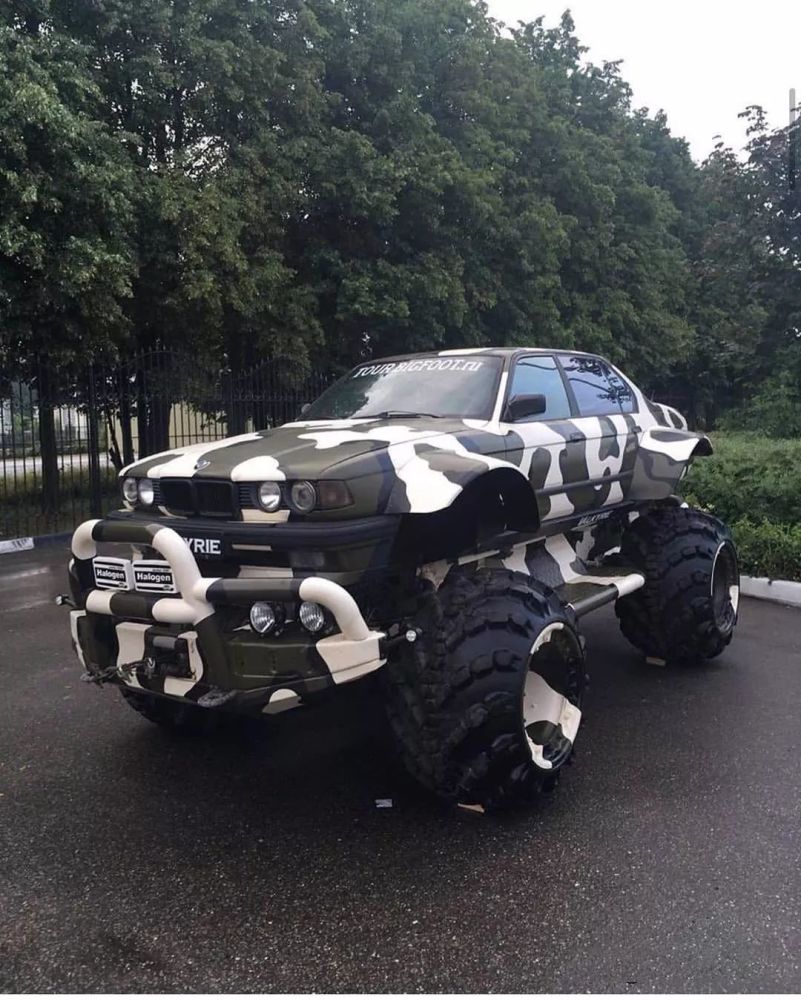 资深车迷将宝马改造成 大脚车 越野 网友 气势不输悍马h2 腾讯新闻