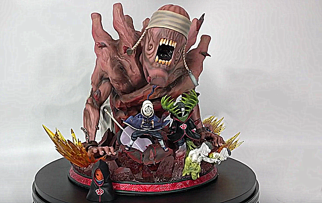 火影迷晒最强通灵兽十尾手办,当蒙着的眼睛睁开后,这是要放尾兽玉吗?