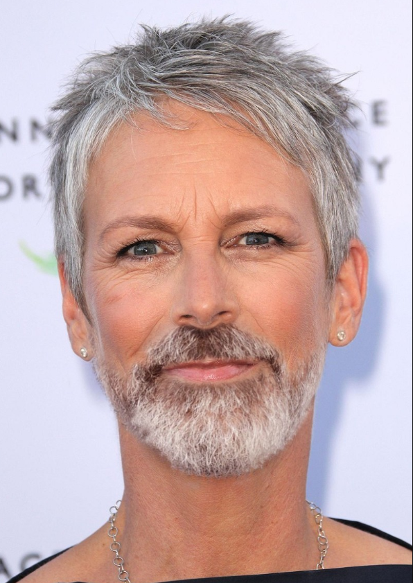 女明星有了胡子长啥样 有的看了笑喷 有的还真的像个爷们儿 腾讯新闻