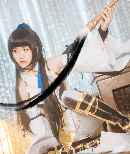 游戏《王者荣耀》上官婉儿同人cosplay,古装女孩温柔优雅