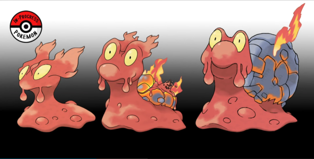 熔岩虫是住在火山地带的宝可梦.