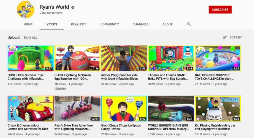 美国8岁男孩在youtube发视频年入1 8亿 他是怎么做到的 腾讯新闻