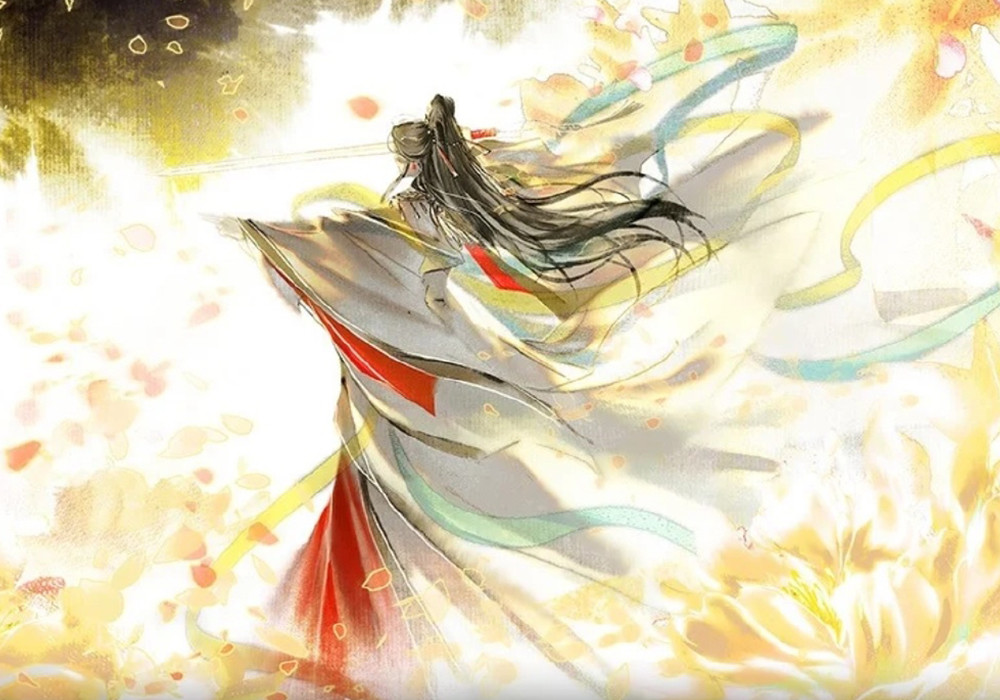 《天官賜福》灰灰畫的悅神憐,黑白風格也好看,粉絲急著催周邊!