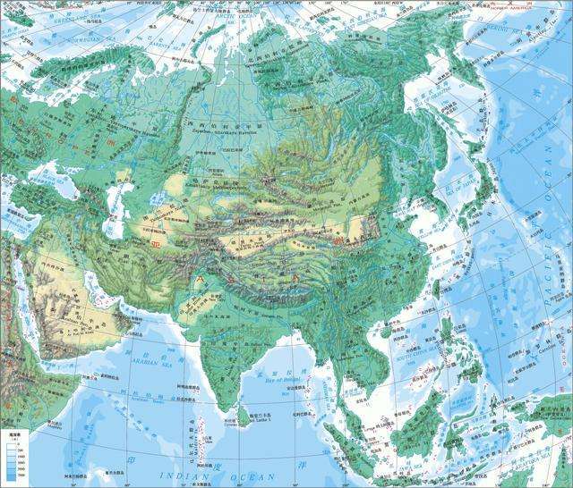 蒙古地形图手绘图片