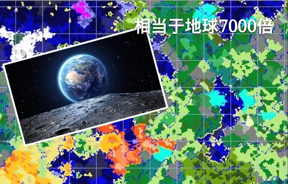 我的世界七千倍地球大的地图34天给填充满是显卡的香气