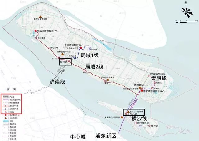 上海市崇明区规划了5条轨道交通只有通向东滩崇明线得到落实