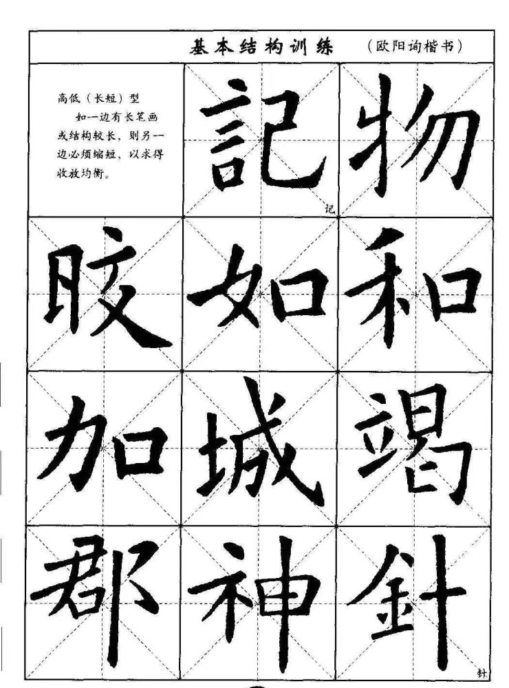 書法字帖教程:歐陽詢楷書從筆畫講到結構