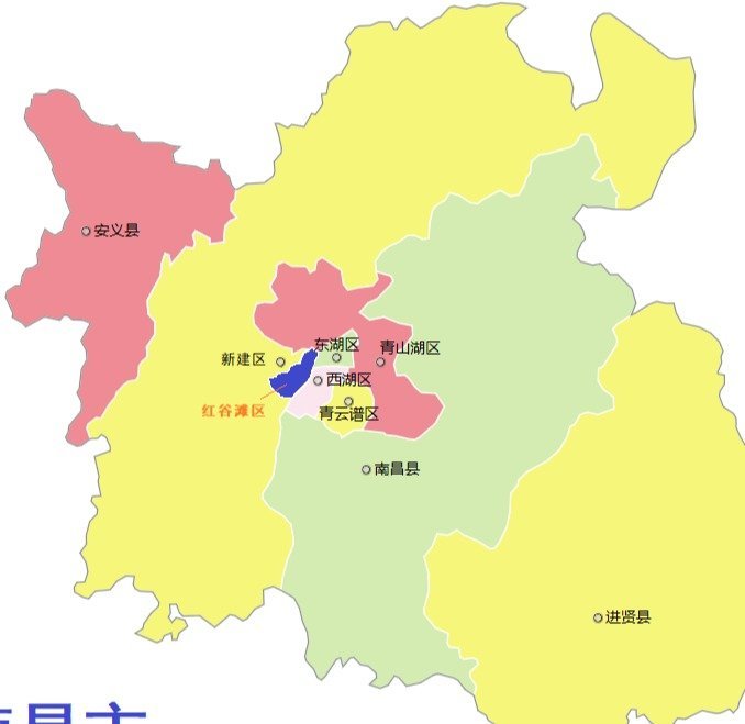 南昌市区域划分图