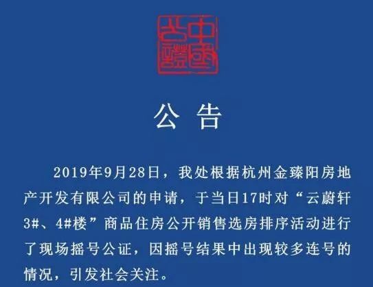 2019年杭州楼市事件榜：万人摇、双限…… 快讯 第6张