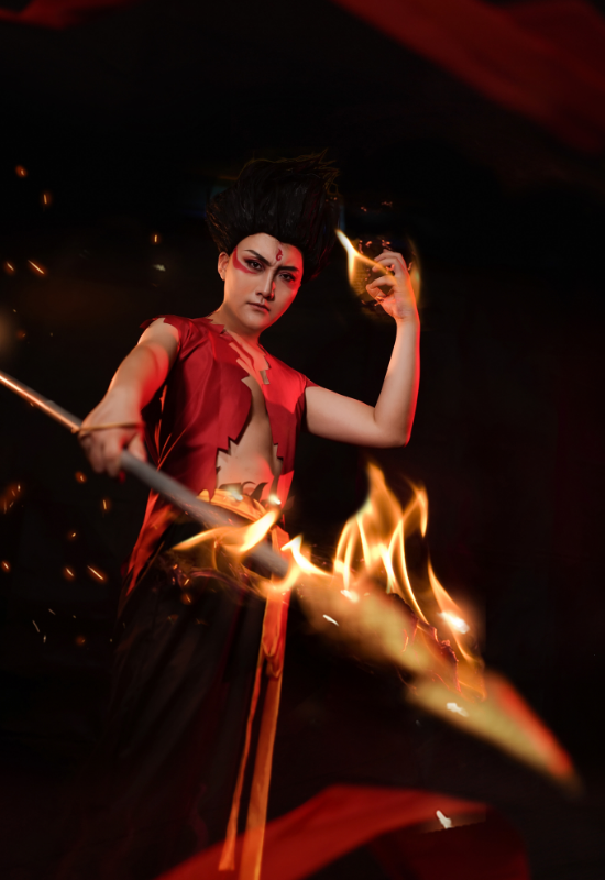 cosplay哪吒之魔童降世,还原度极高的哪吒