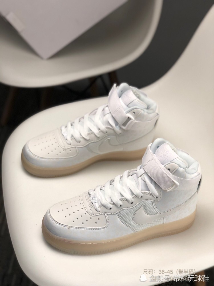 暗花反光空军af1耐克空军一号3m反光板鞋水晶透明胶底开箱测评