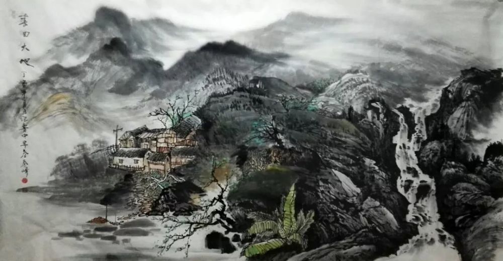 秦峰山水画作品欣赏