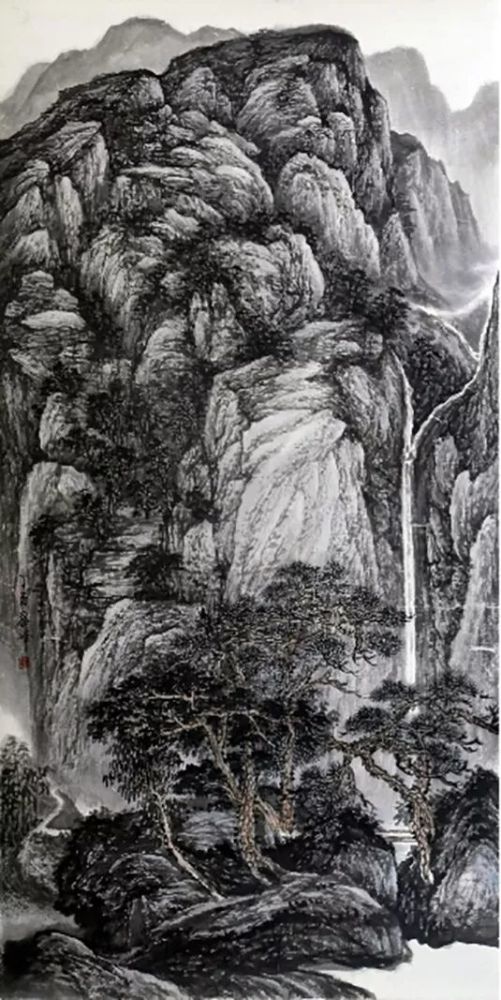 秦峰山水画作品欣赏