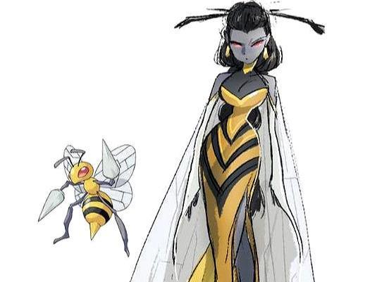 画师将宝可梦拟人化后阿伯怪变身邪恶巫女尼多后犹如童话公主