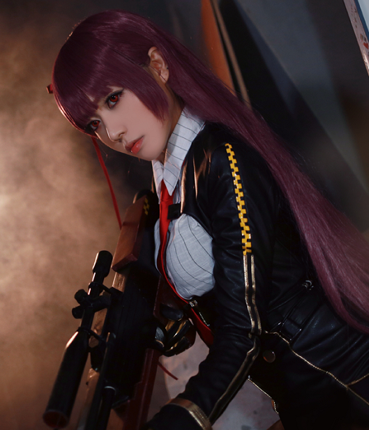 cosplay《少女前线》人物,英姿飒爽的女孩