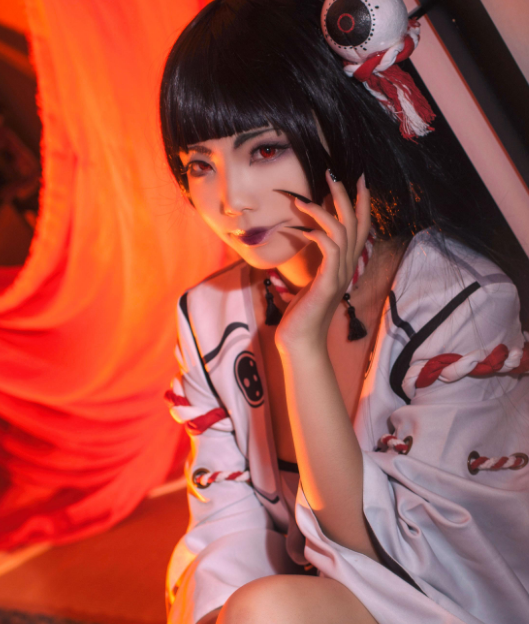 cosplay阴阳师鬼女红叶和服少女美到极致
