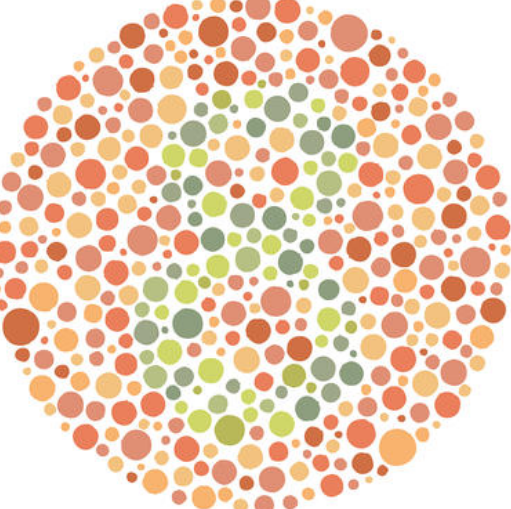6张色盲图 一般人只能看懂3张 超过5张说明你是色盲绝缘体 色盲