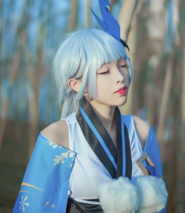 陰陽師:雪女cosplay,魅力無限的小姐姐