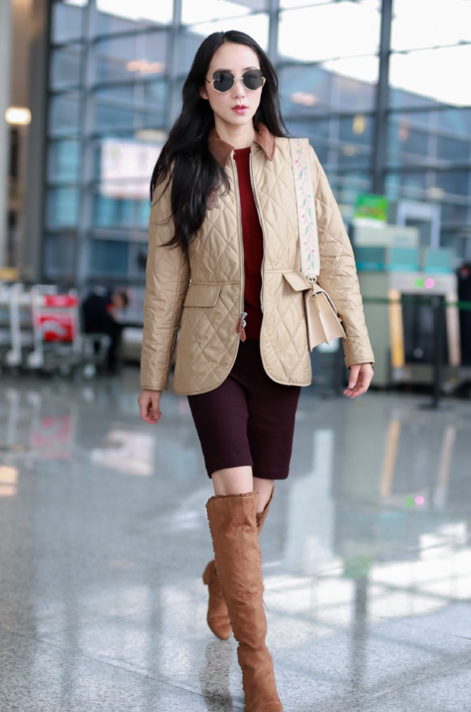 韩雪的腿虽然长,但她这样穿靴子后,看上去只有150cm!