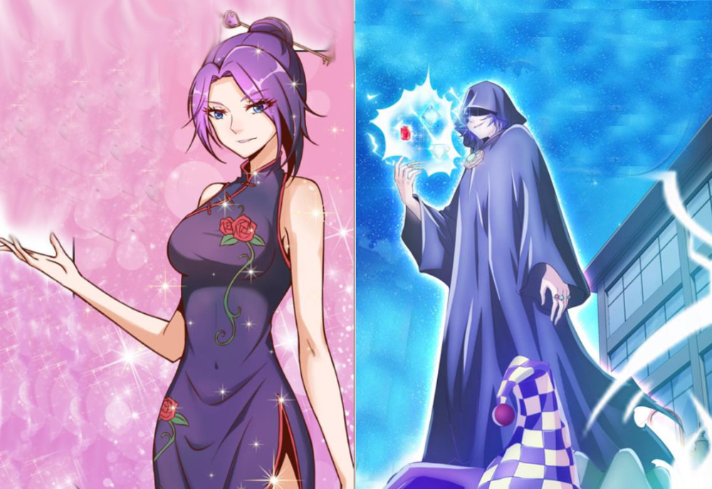 在原有建模的基础上,将辛灵店长的领导者形象在漫画中刻画成一个"魔法