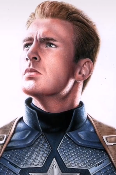 美术生画美国队长看完网友表示这也太秀了