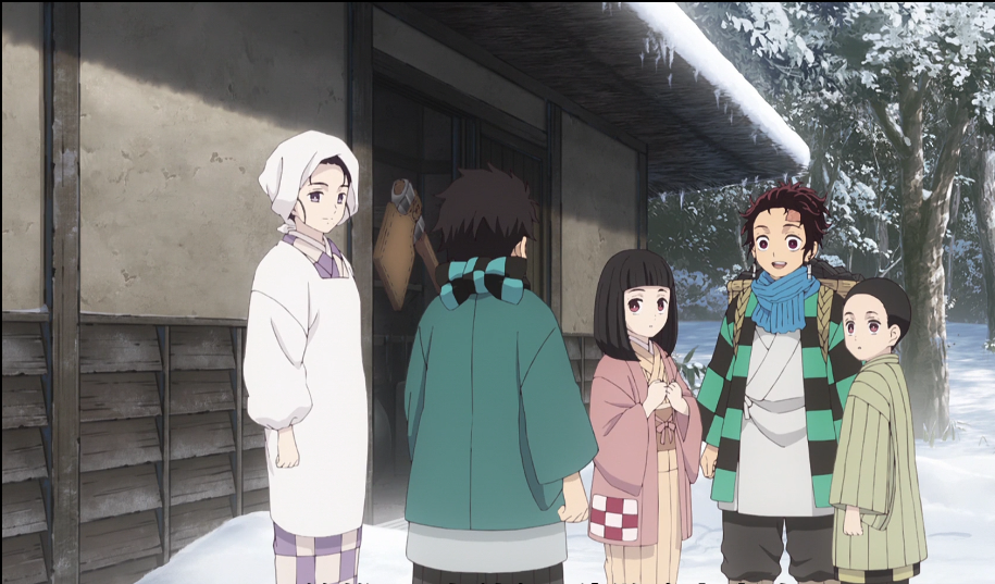 母亲与灶门花子炭治郎母亲与灶门花子在首话剧情中起到了故事引导的