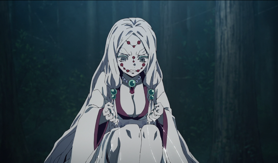 蜘蛛母亲被下弦五累所救并且得到累分担的力量,扮演家族中母亲的角色