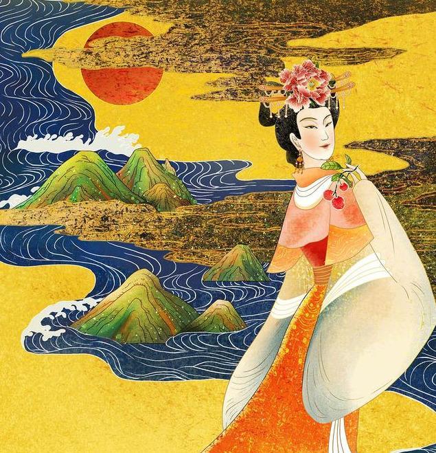 杨贵妃荔枝插画